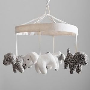 Pottery Barn Knit Dog Musical Crib Mobile